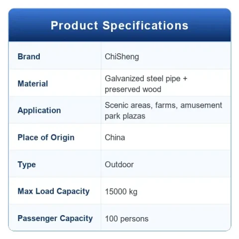 adventure park equipment parameters