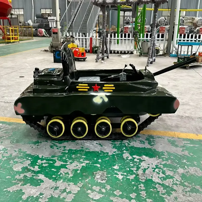 fuel powered tracked amusement tank1
