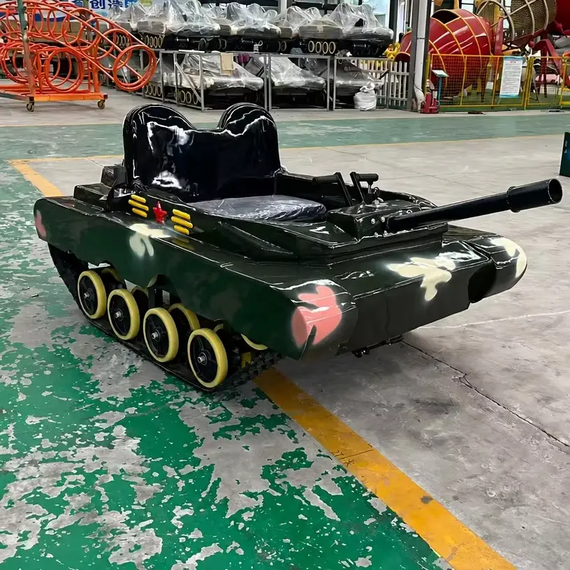 fuel powered tracked amusement tank4