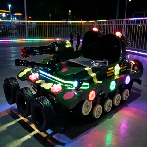 kids electric tracked tank ride on car 6
