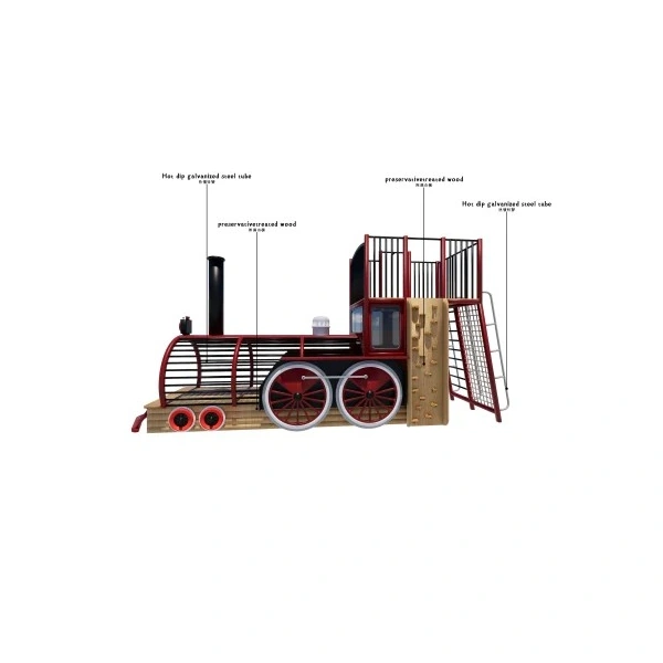 retro steam train playground