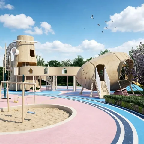 wooden house world playground1