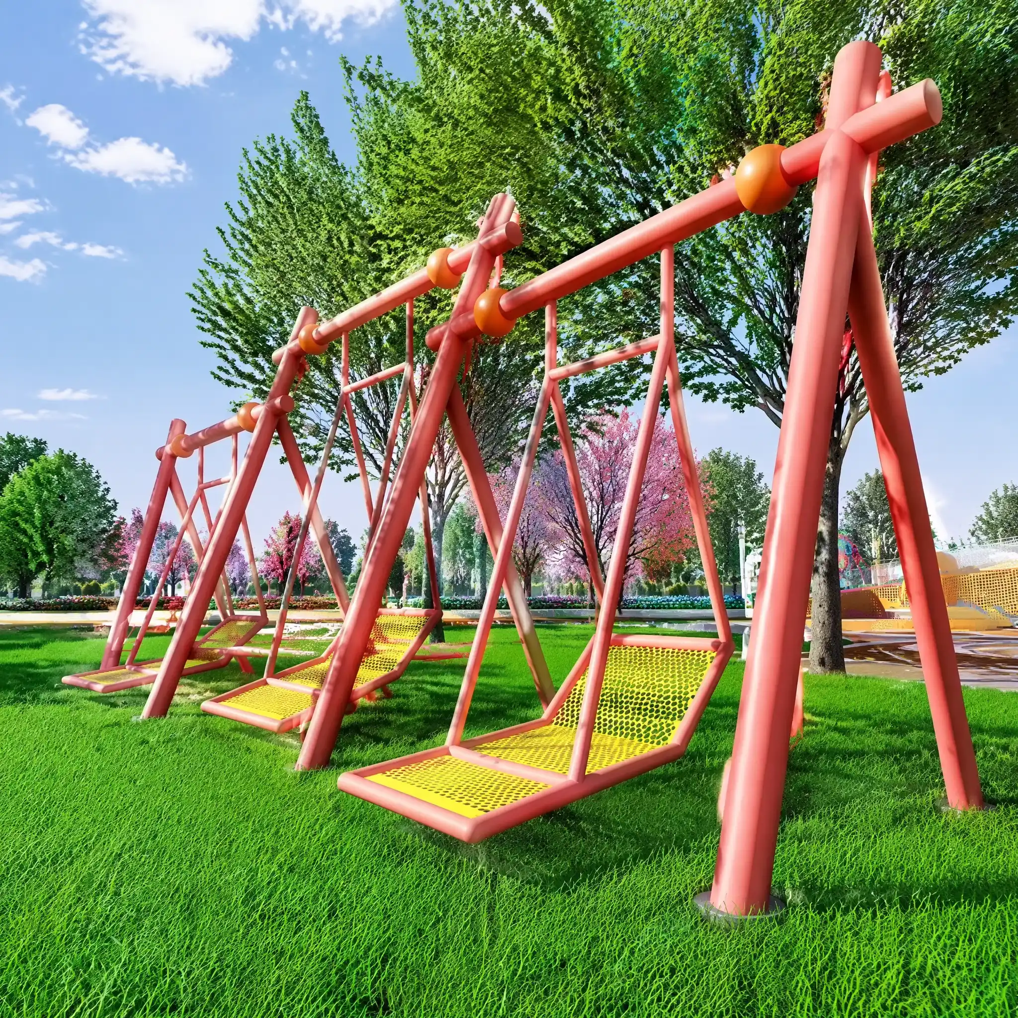 3 person reclining swing2