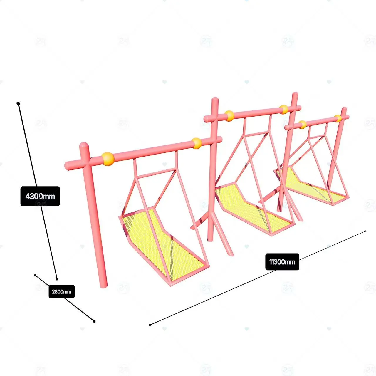 3 person reclining swing9