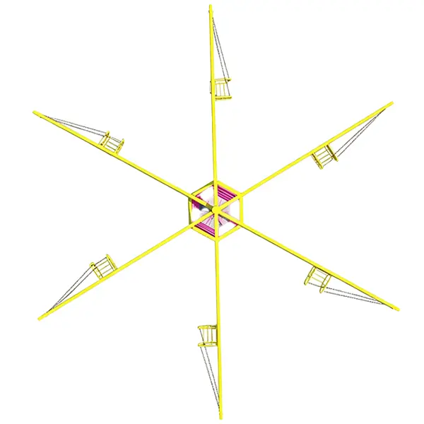 6 seats flying chairs rotating swing ride9