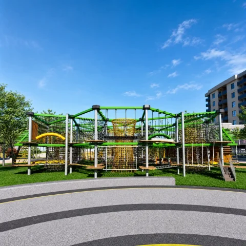 aerial adventure park equipment
