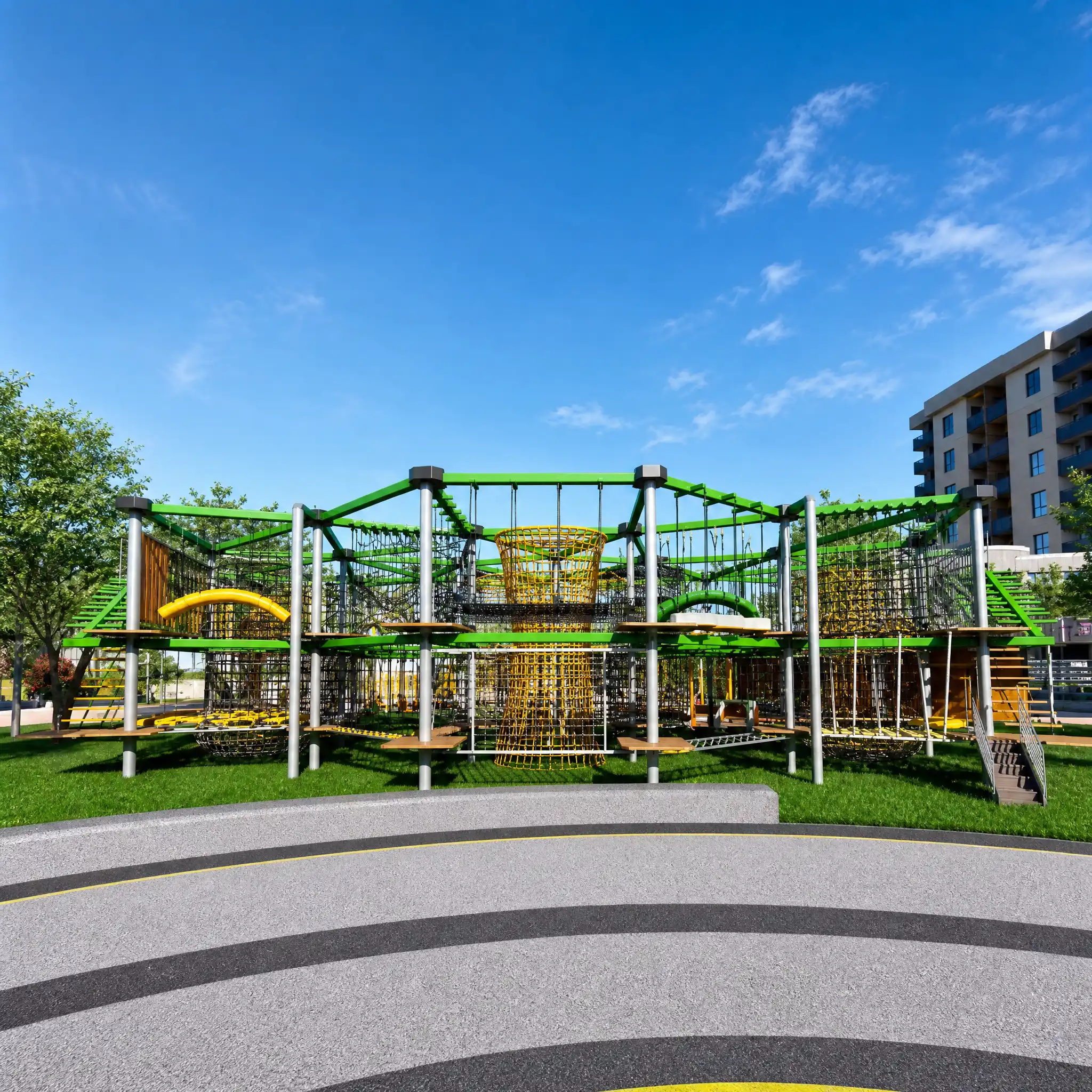 aerial adventure park equipment