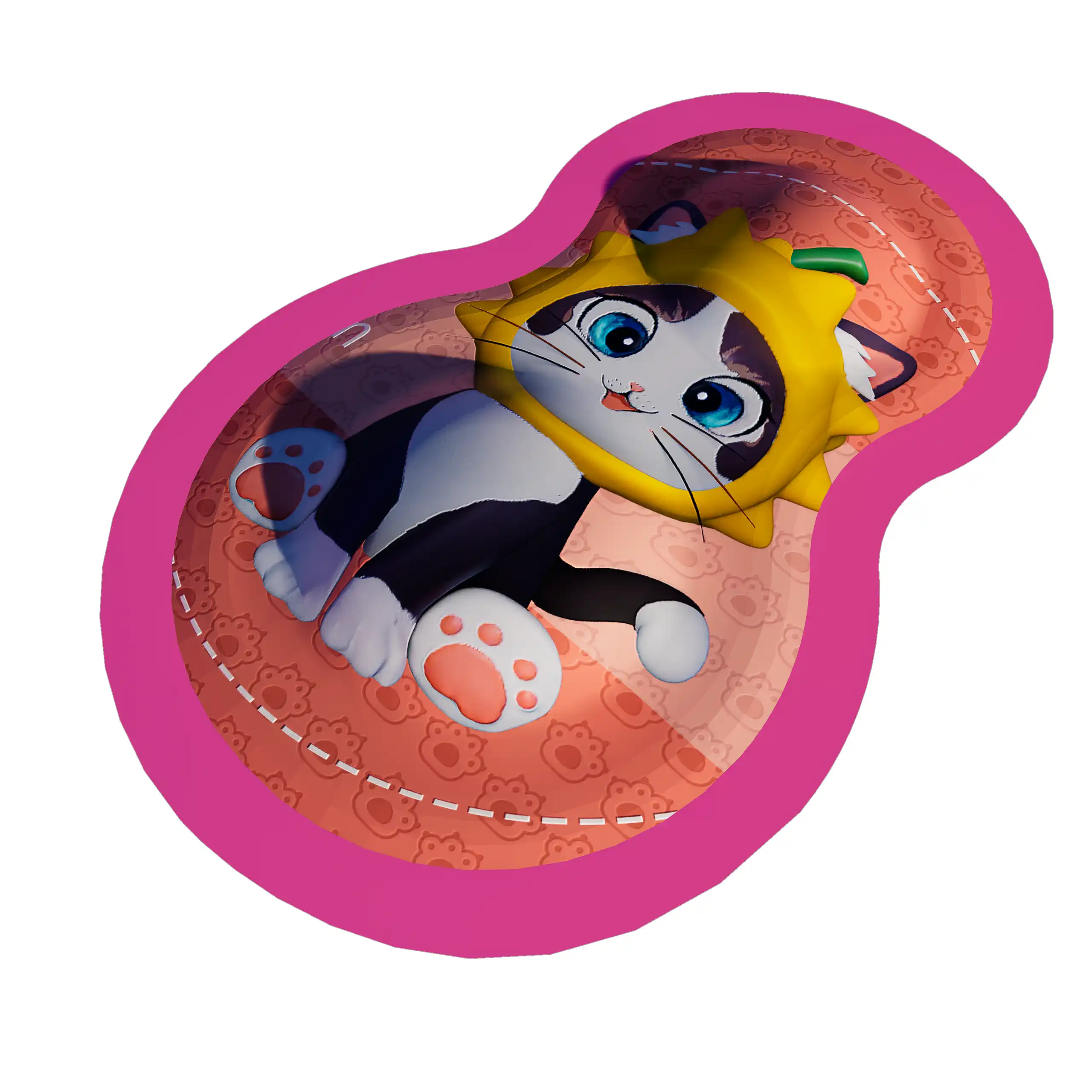 custom cartoon cat irregular elastic trampoline12