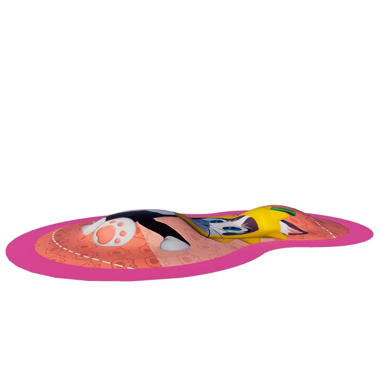 custom cartoon cat irregular elastic trampoline6