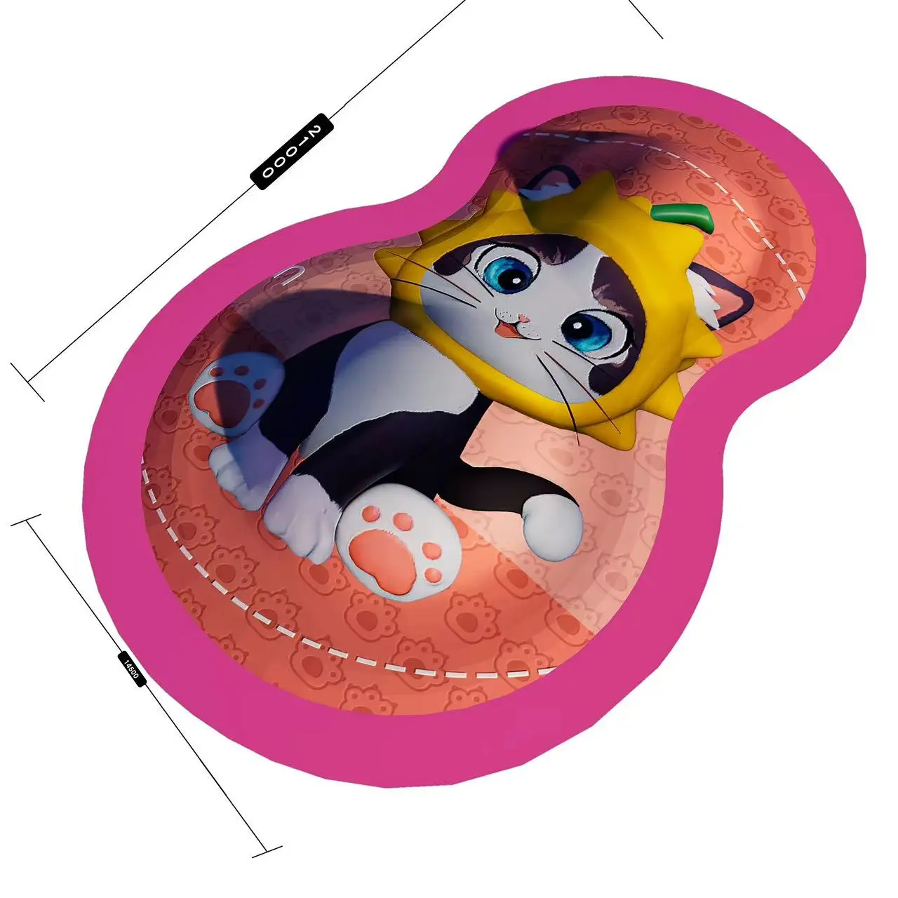 custom cartoon cat irregular elastic trampoline7