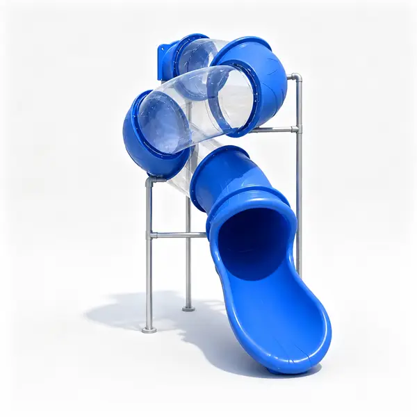 custom curved hdpe transparent tube play slide