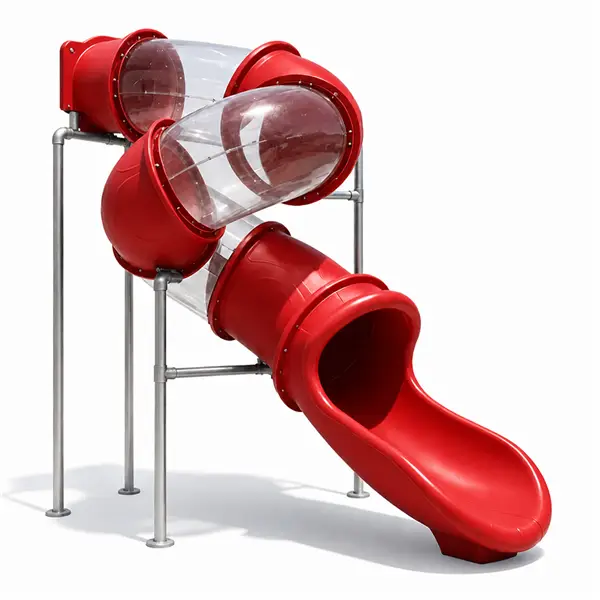 custom curved hdpe transparent tube play slide1