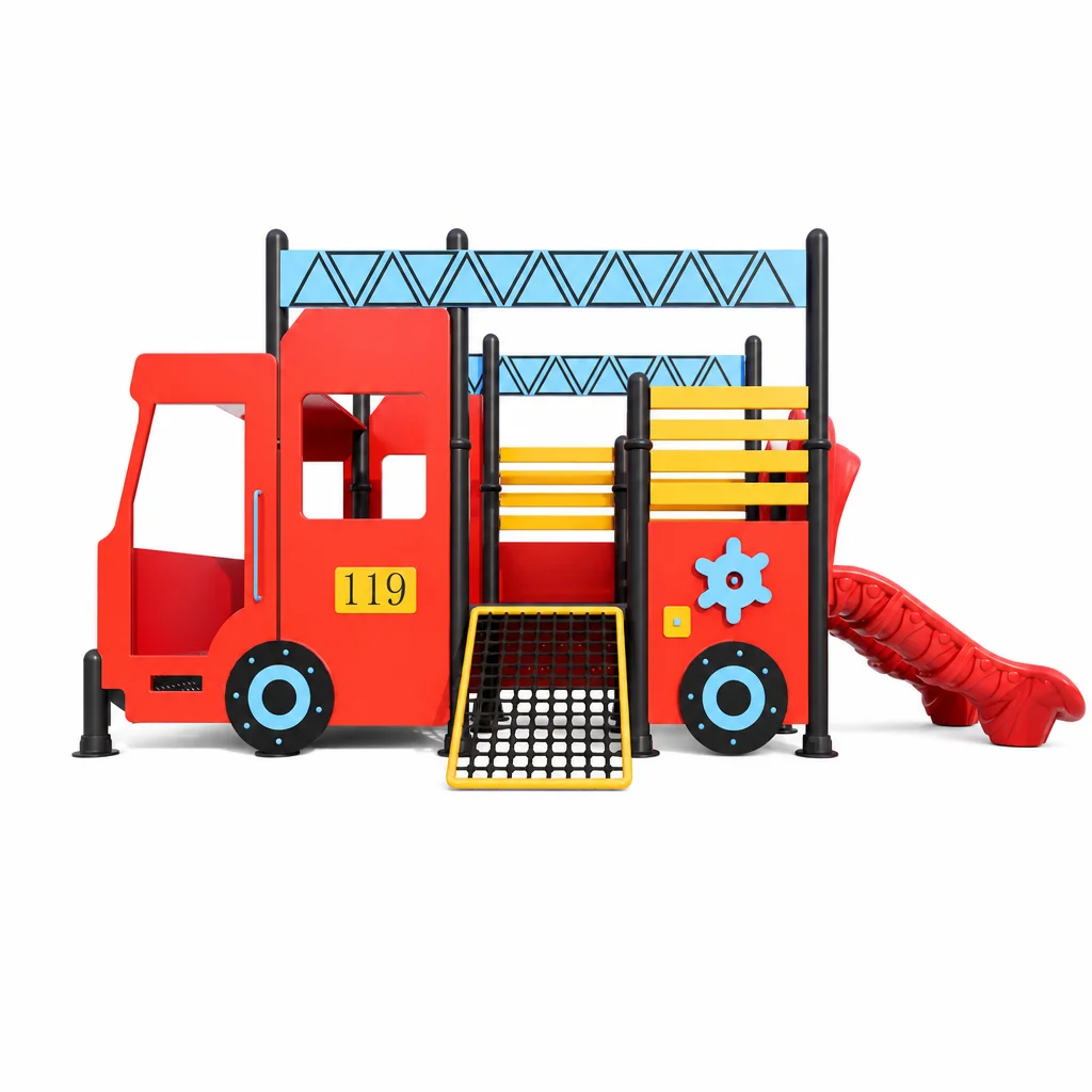 fire engine themed combo playground slide1