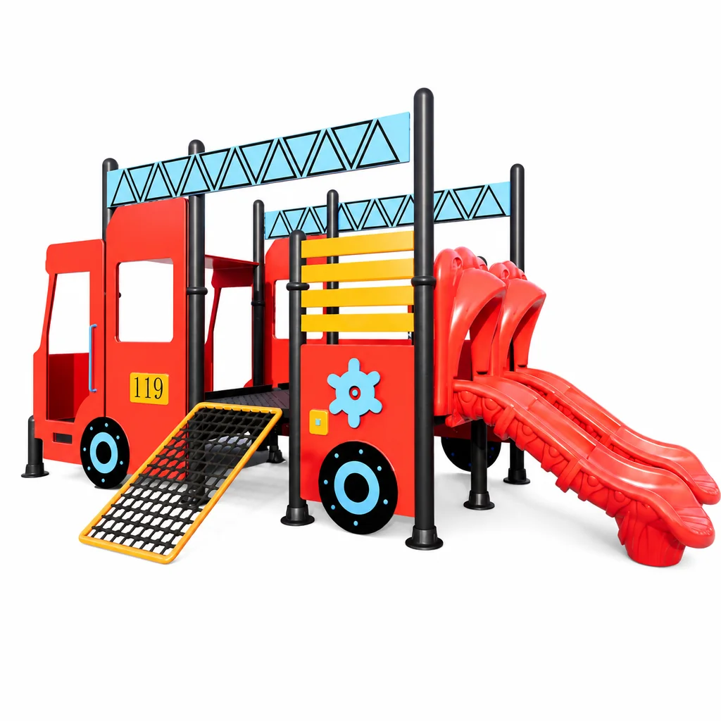 fire engine themed combo playground slide2