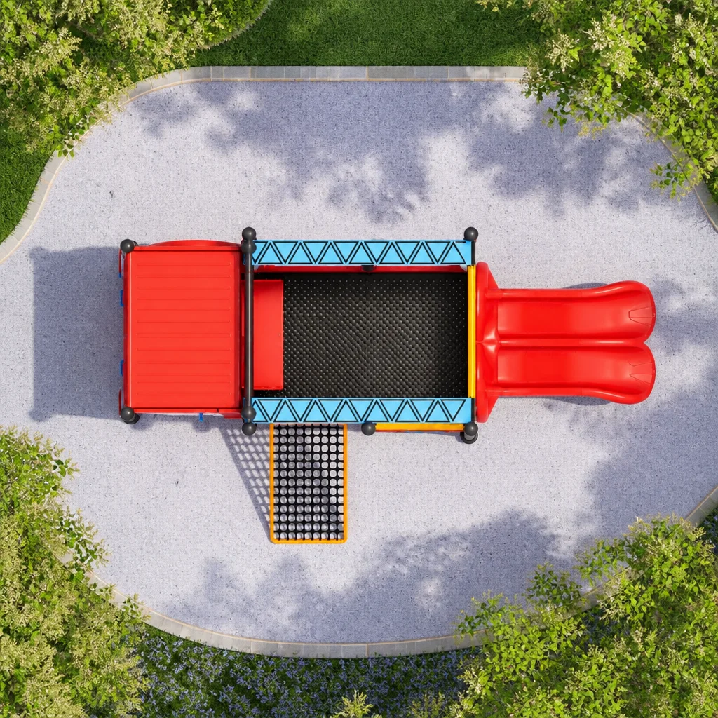 fire engine themed combo playground slide4