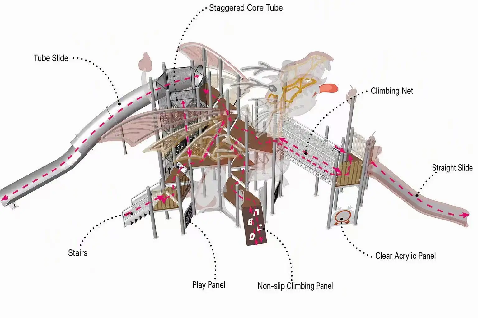giant dragon adventure play set5