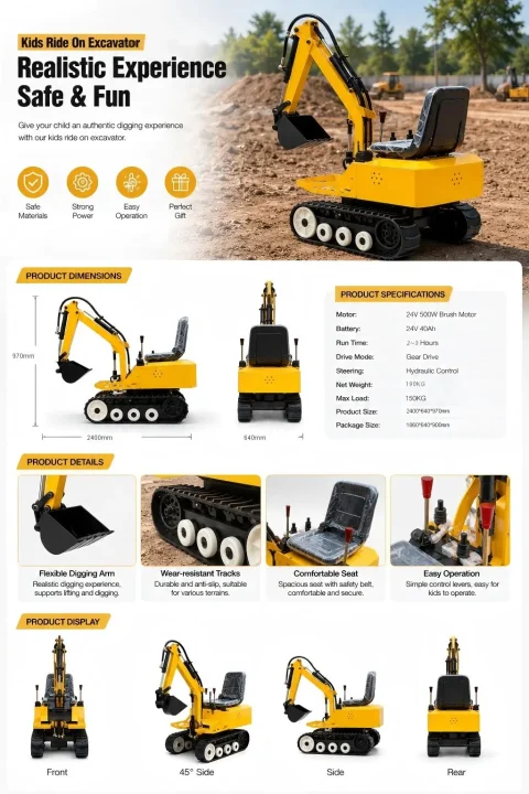 kids mini electric crawler excavator22