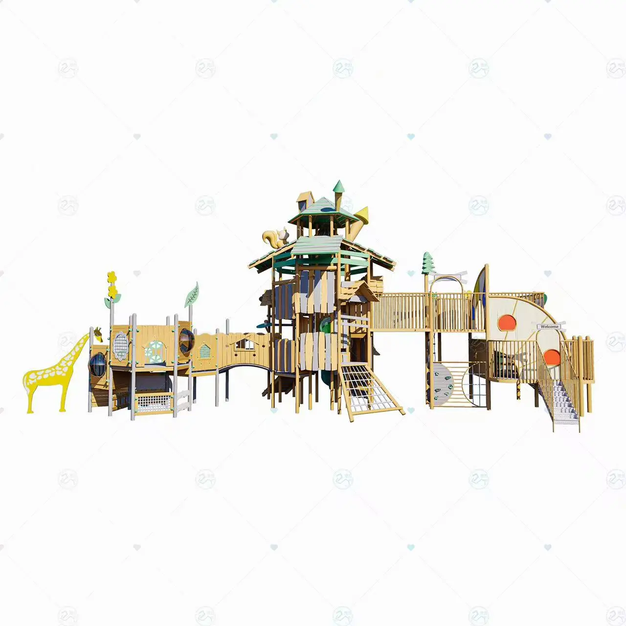 orest castle wooden play structure2