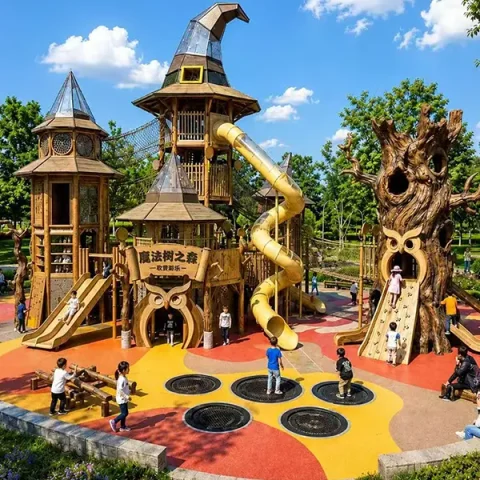 outdoor non powered magic tree house play castle4