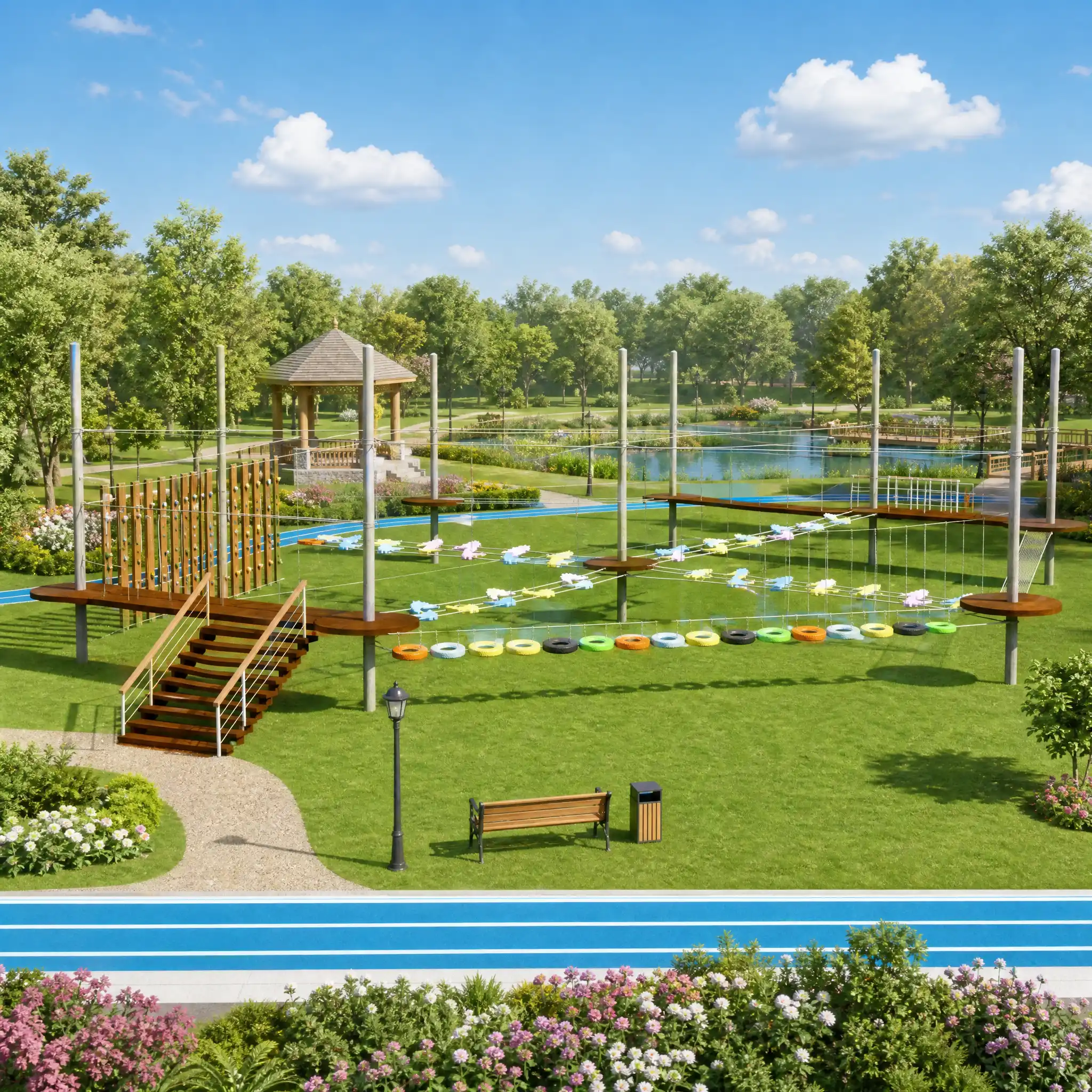 rope bridge playground