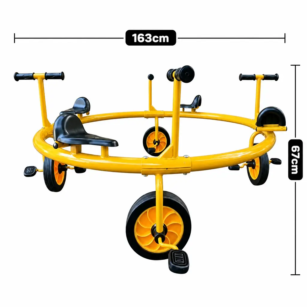  seater kids round rotating tricycle1