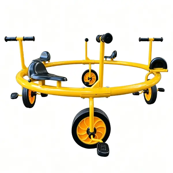  seater kids round rotating tricycle6