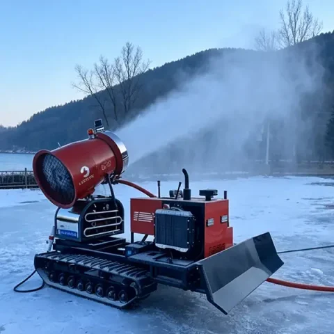 self propelled fuel powered snow making machine