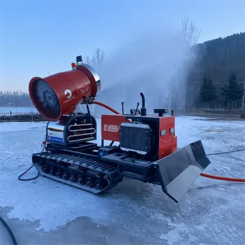self propelled fuel powered snow making machine