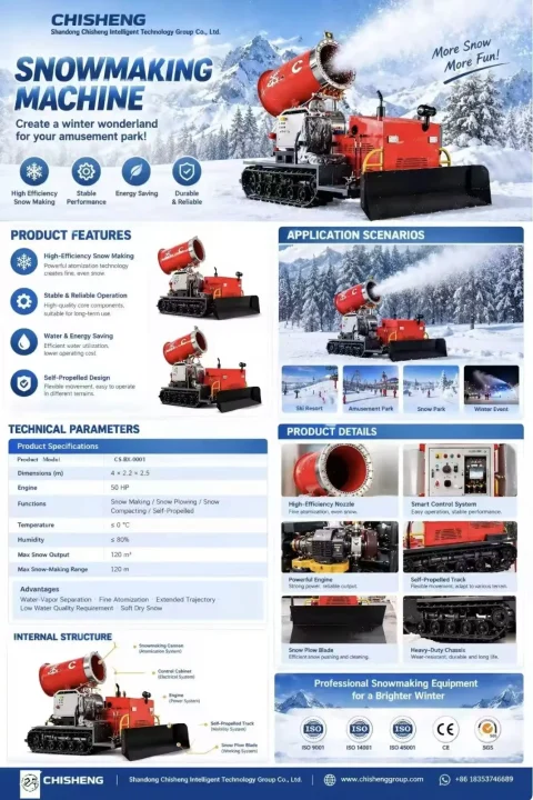 self propelled fuel powered snow making machine1