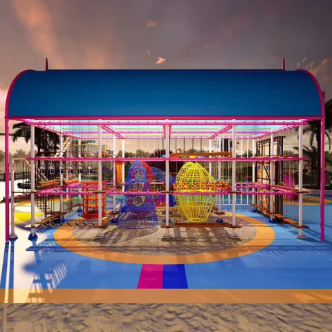 trampoline play maze