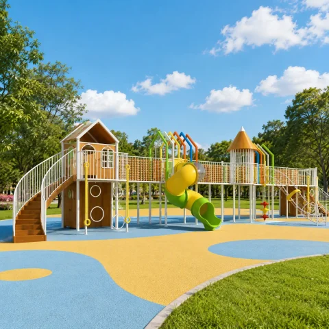 tree house kingdom themedplayground with slide9