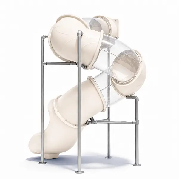 vcustom curved hdpe transparent tube play slide2