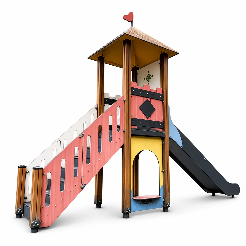 castle themed playground slide1