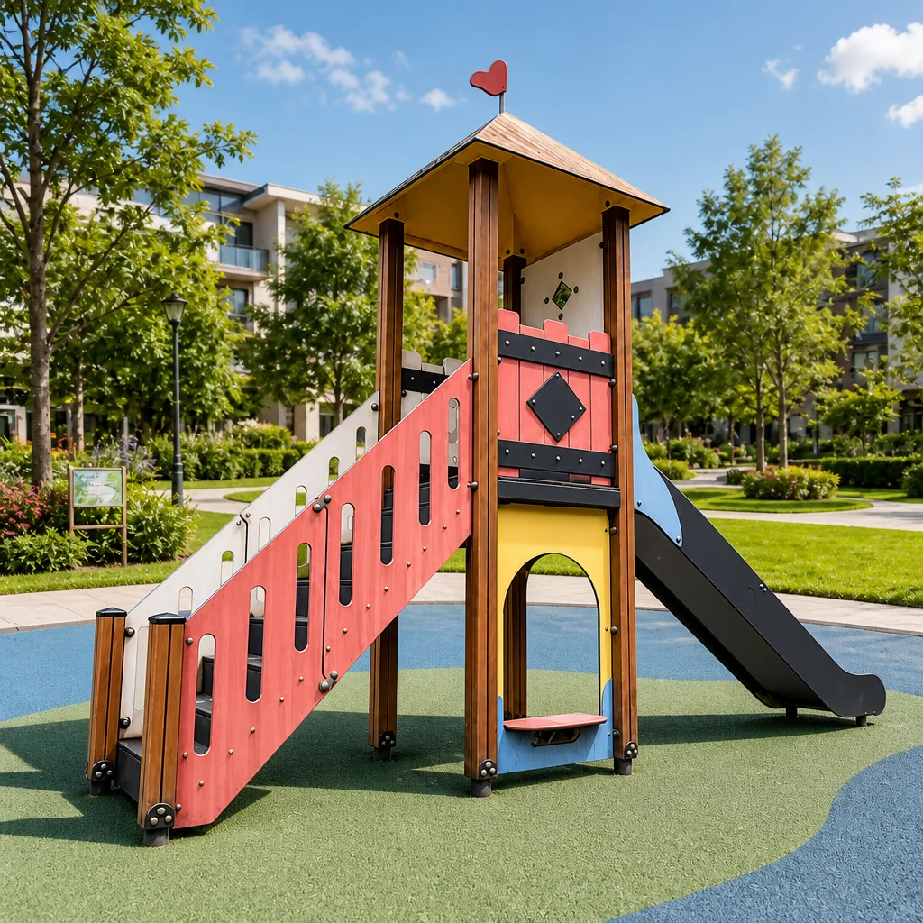 castle themed playground slide2