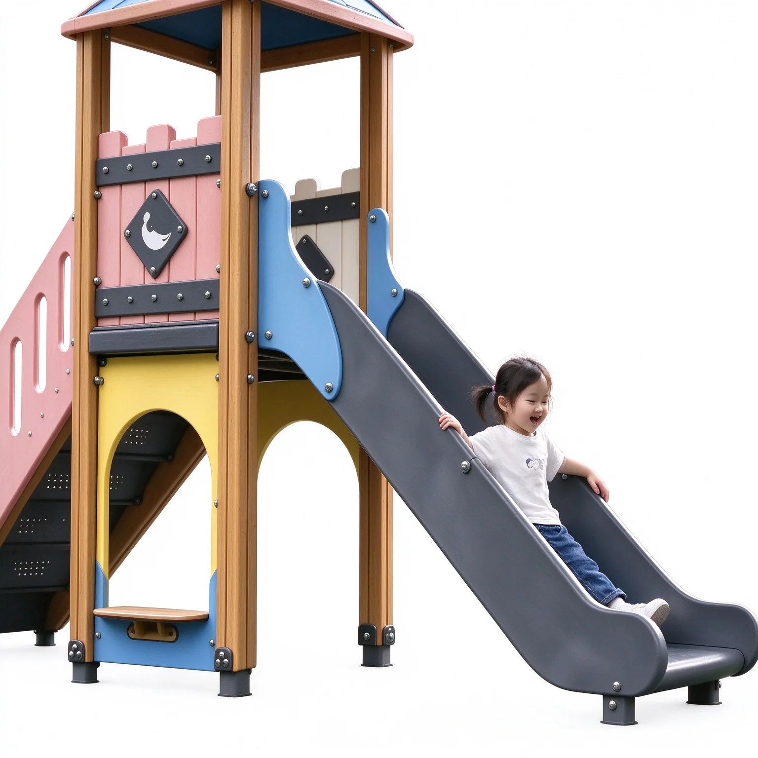 castle themed playground slide6