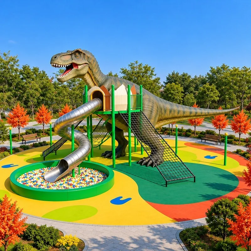 dinosaur climbing slide1