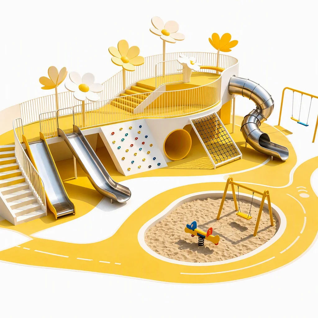 flower themed playground slide5