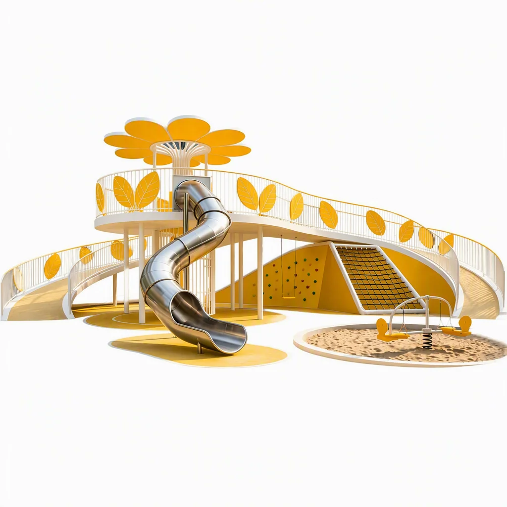 flower themed playground slide8