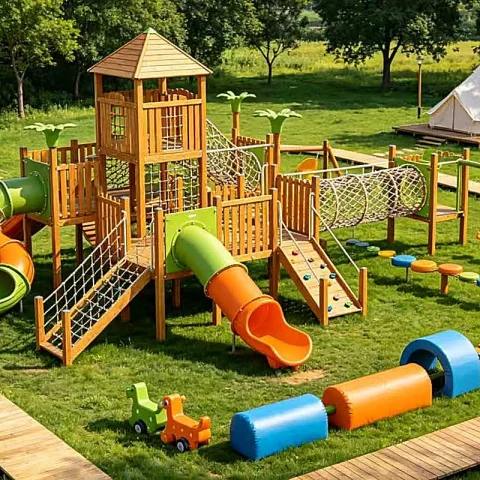 glamping castle play complex