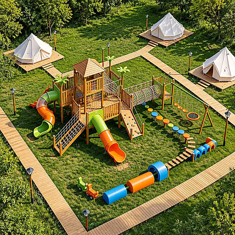 glamping castle play complex3