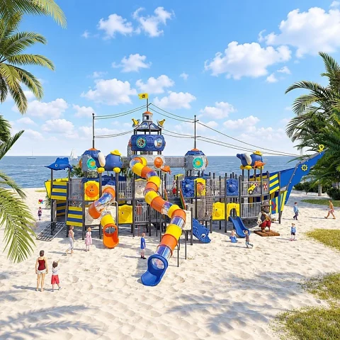 large pirate ship play complex4