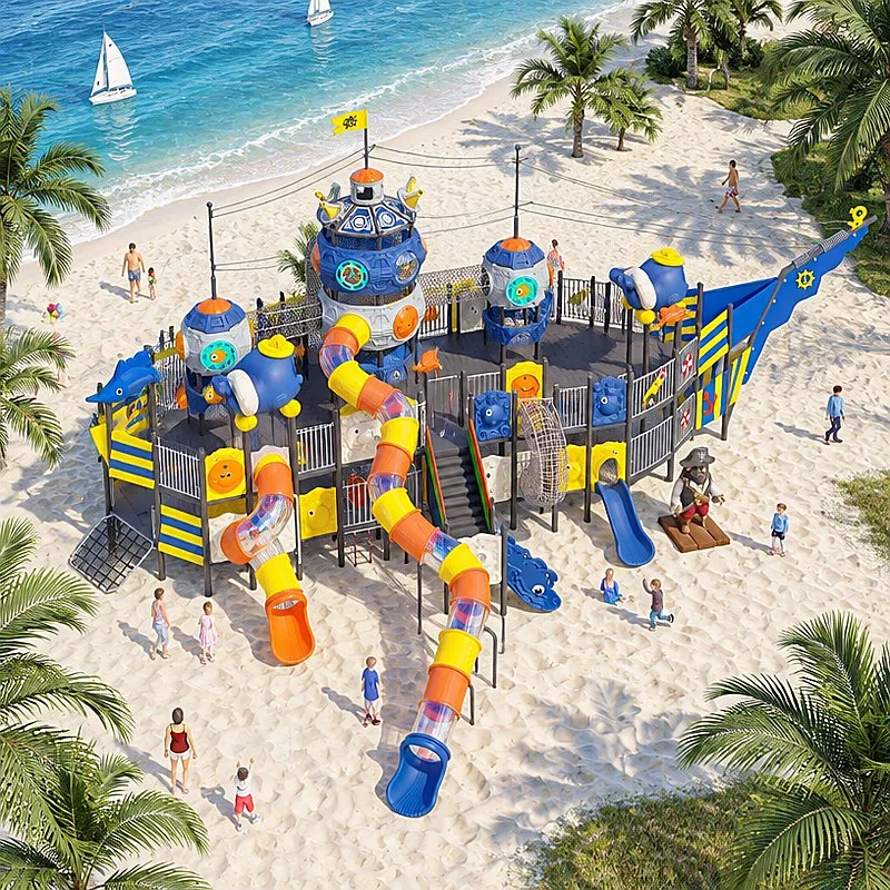 large pirate ship play complex7