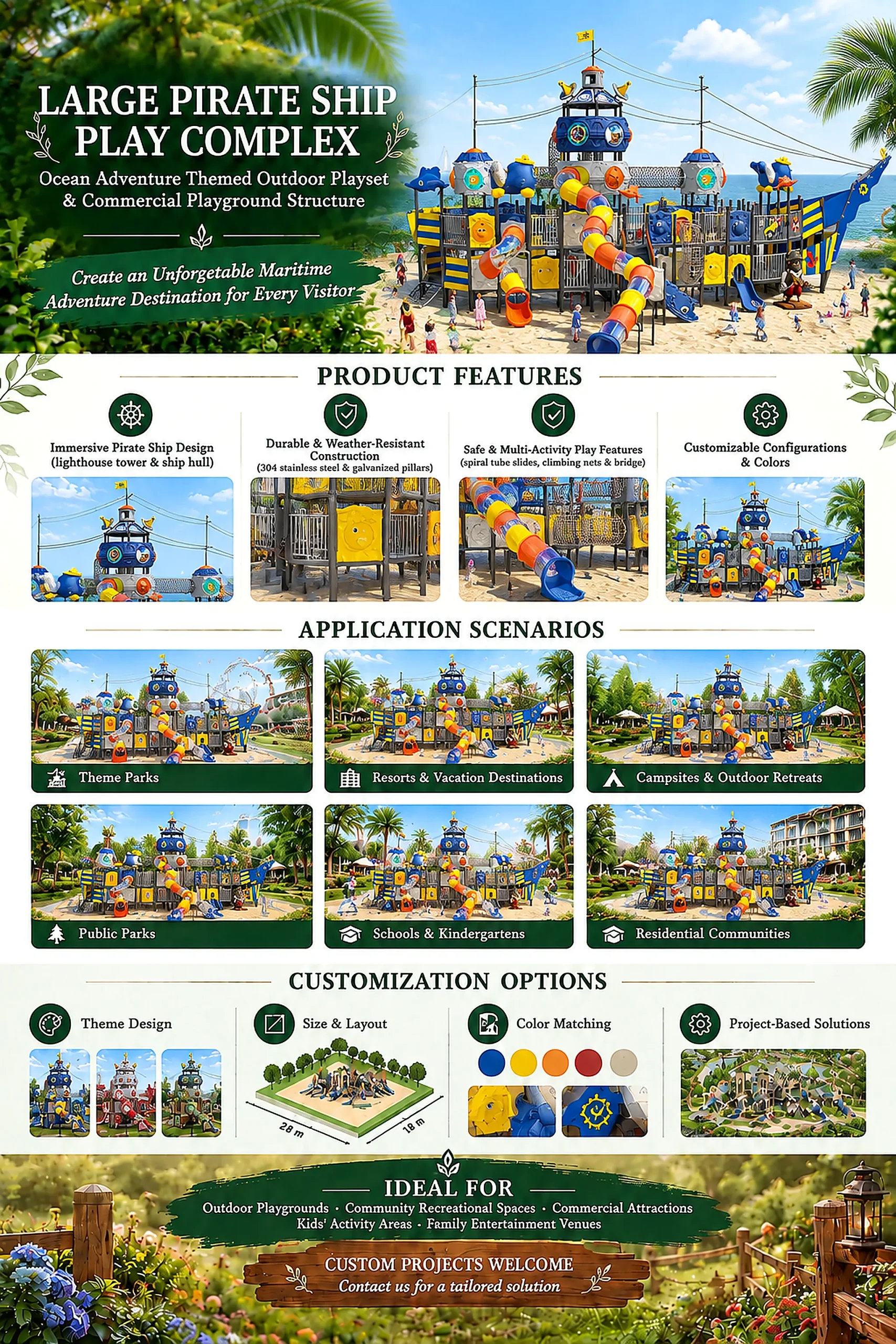 large pirate ship play complex8