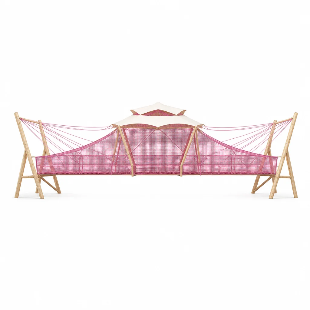 nature play rope net bridge6