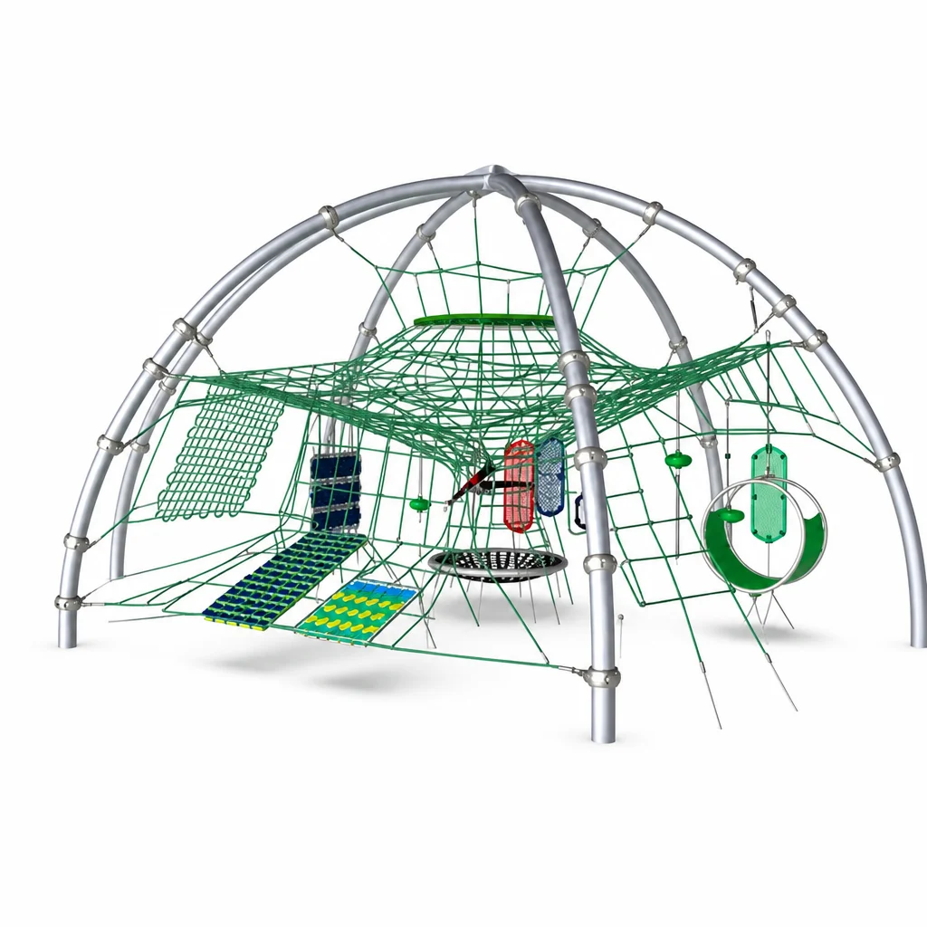 outdoor rope climbing dome